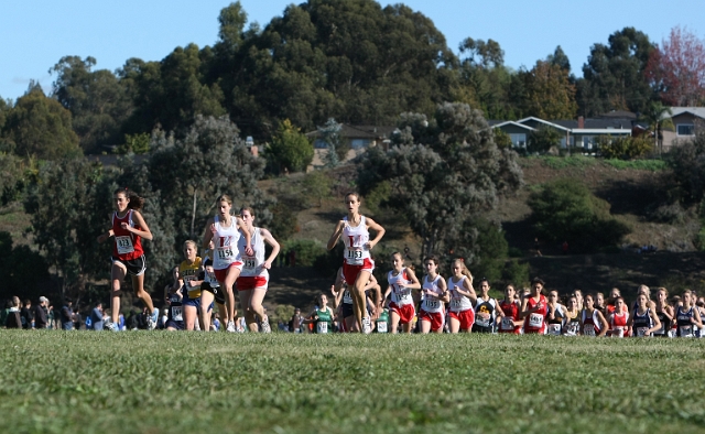 NCS XC D5 Girls-004.JPG - 2009 North Coast Section Cross Country Championships, Hayward High School, Hayward, California